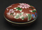 VIntage Round Cloisonne Enamel Lidded Box