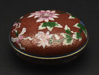 VIntage Round Cloisonne Enamel Lidded Box