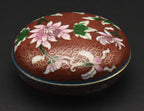 VIntage Round Cloisonne Enamel Lidded Box