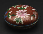 VIntage Round Cloisonne Enamel Lidded Box