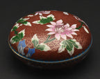 VIntage Round Cloisonne Enamel Lidded Box