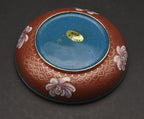 VIntage Round Cloisonne Enamel Lidded Box