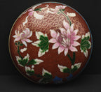 VIntage Round Cloisonne Enamel Lidded Box