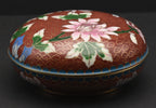 VIntage Round Cloisonne Enamel Lidded Box