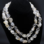 Revital - Vintage Double Strand Tumbled Citrine Bead Necklace - 17.5"
