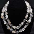 Revital - Vintage Double Strand Tumbled Citrine Bead Necklace - 17.5"