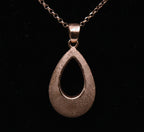 Vintage Sterling Silver Copper Tone Pendant Necklace