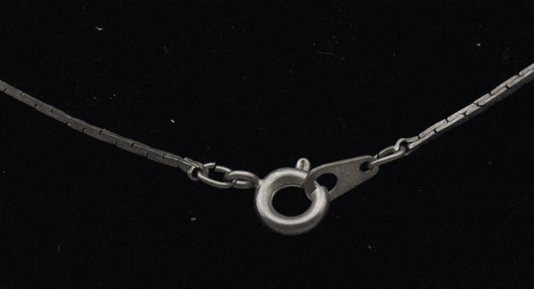 Vintage Silver Tone Metal Cobra Link Chain Necklace - 30.25"