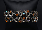 Coro - Vintage Silver Tone and Rhinestone Bracelet