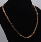 Vintage Sterling Silver Copper Tone Bling Link Necklace - 18"