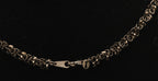 Vintage Italian Sterling Silver Copper Tone Dangling Link Necklace - 24"