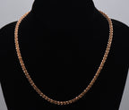 Vintage Sterling Silver Copper Tone Bling Link Necklace - 18"