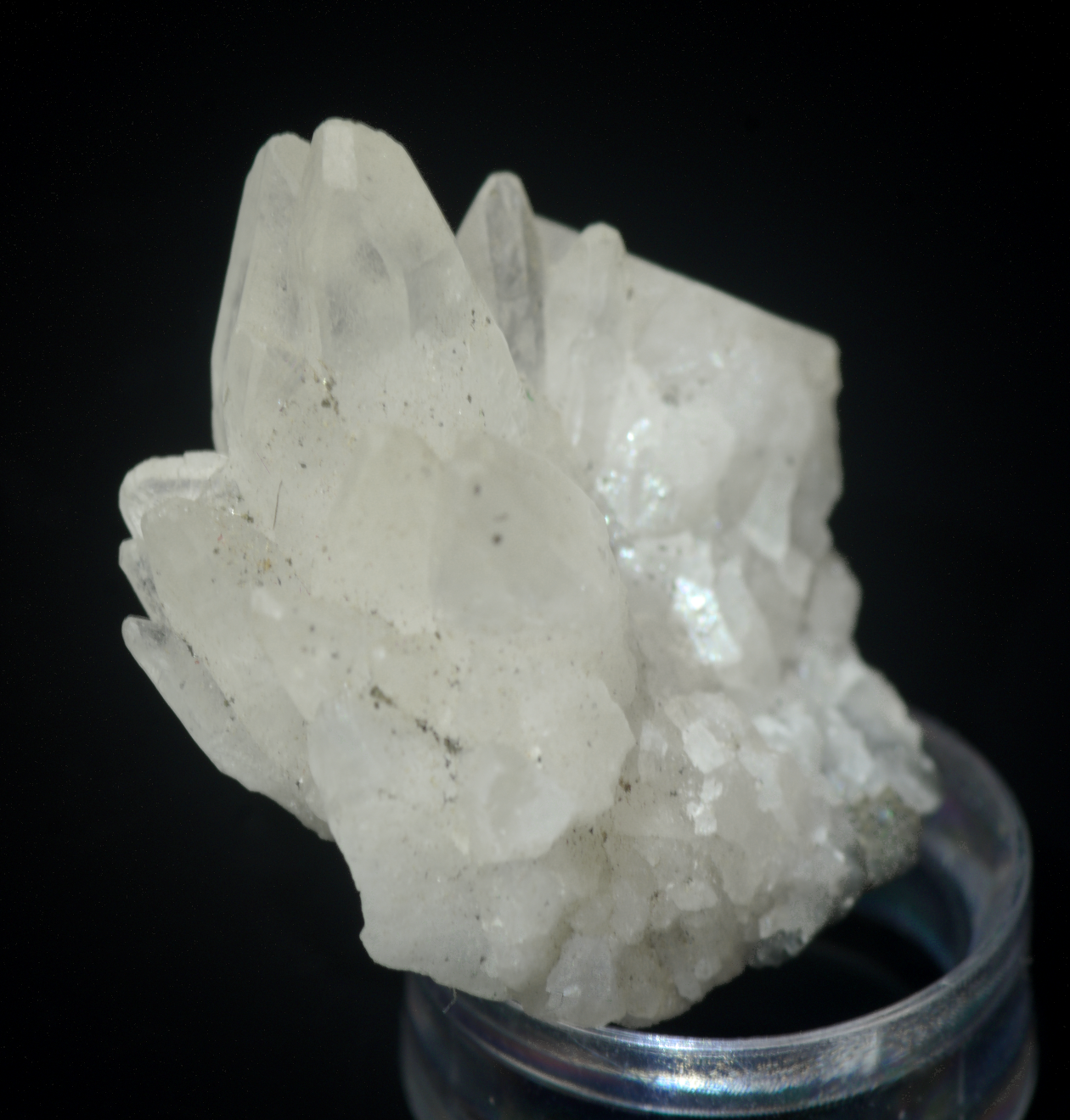 Small Prehnite and Calcite Crystal Cluster Mineral Specimens