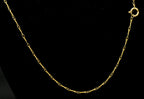 Vintage 18k Pearls and Black Onyx Chain Necklace - 21"