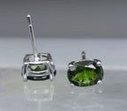 Chrome Diopside Sterling Silver Stud Earrings
