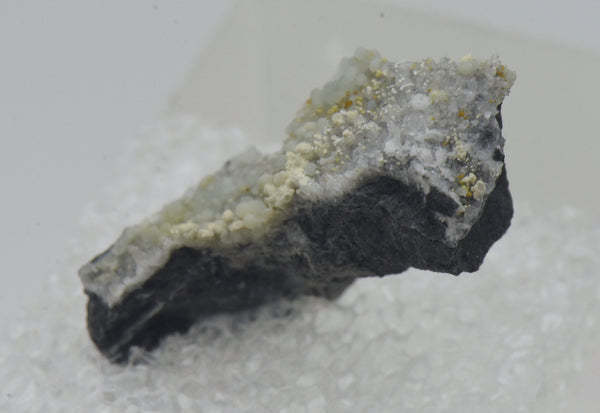 Crandallite with Variscite and Minor Cacoxenite on Quartz Thumbnail Specimen - Nevada, USA