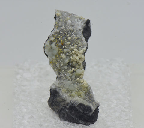 Crandallite with Variscite and Minor Cacoxenite on Quartz Thumbnail Specimen - Nevada, USA