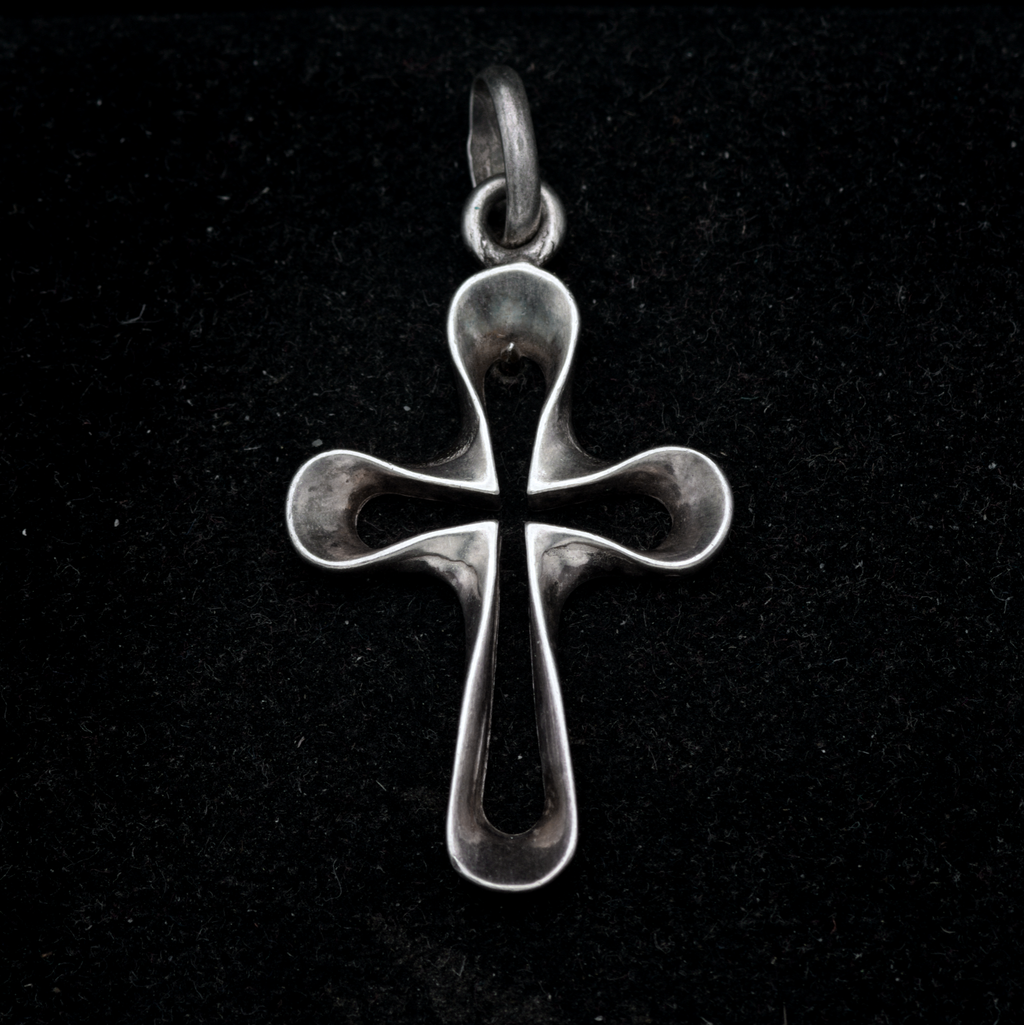 Vintage Sterling Silver Italian Cross Pendant