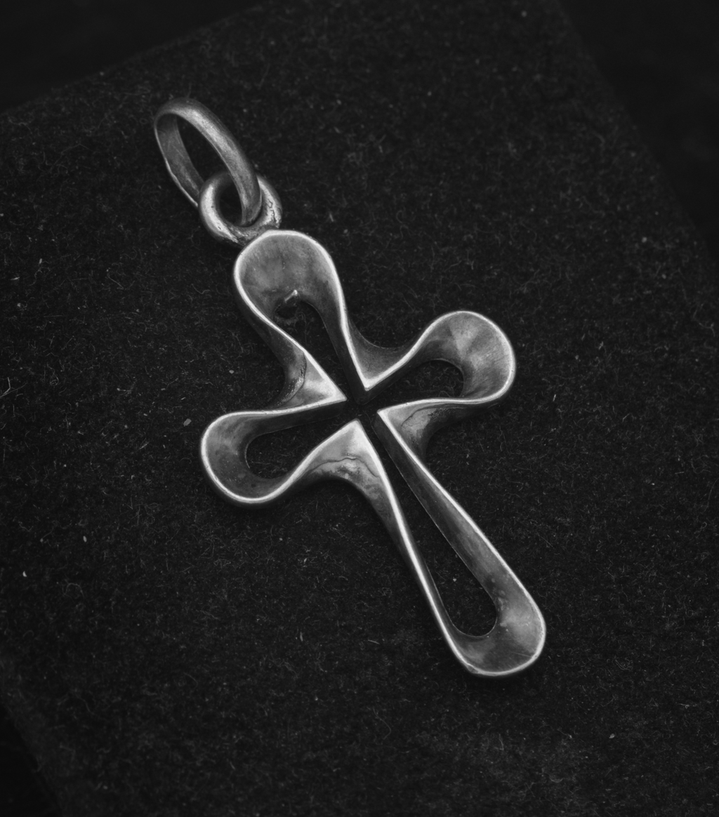 Vintage Sterling Silver Italian Cross Pendant