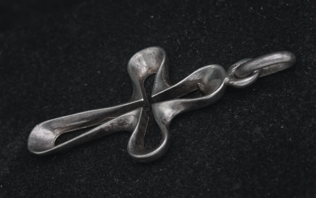 Vintage Sterling Silver Italian Cross Pendant