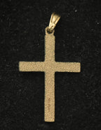 Vintage 14k Gold Filled and Diamond Cross Pendant