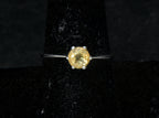 Vintage Citrine Sterling Silver Solitaire Ring - Size 8.5
