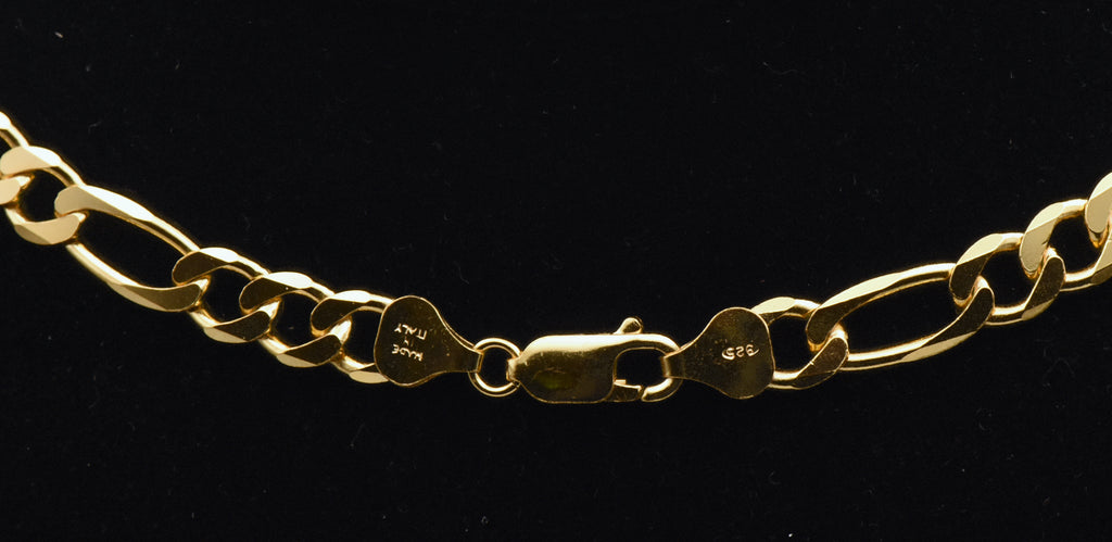 Milor - Vintage Vermeil Figaro Link Chain Necklace - 20"