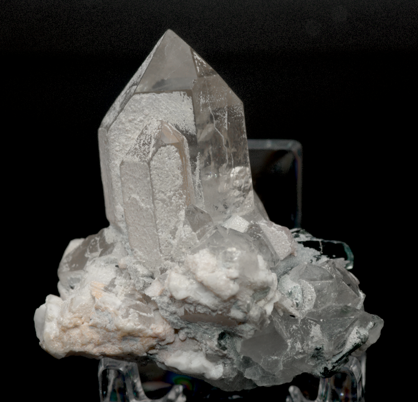 Quartz with Black Tourmaline Crystals Mineral Specimen - Afghanistan