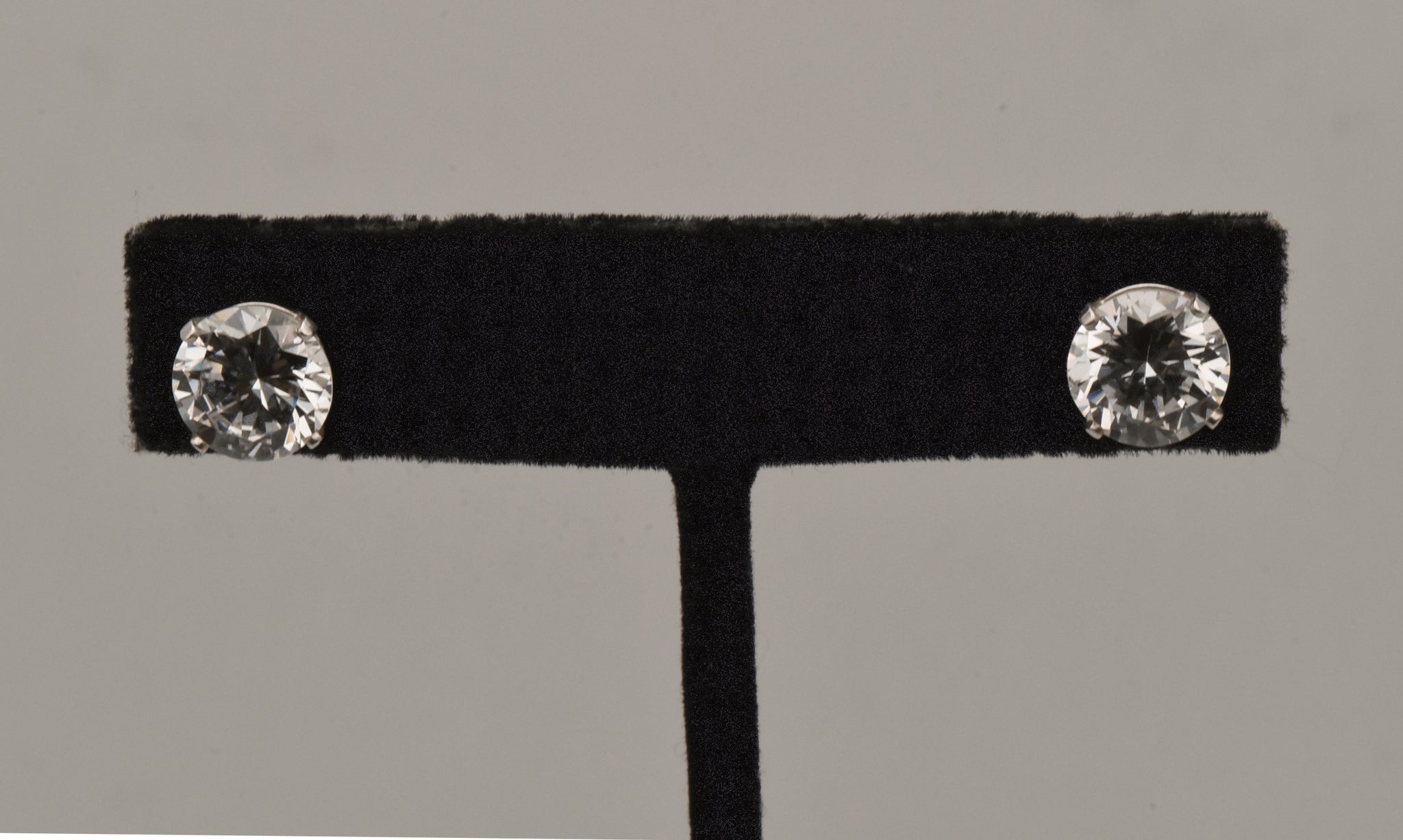 Diamonique - 9mm Cubic Zirconia Sterling Silver Stud Earrings