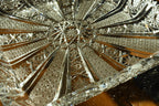 Antique Bohemian Cut Crystal Tray
