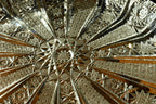 Antique Bohemian Cut Crystal Tray