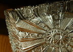Antique Bohemian Cut Crystal Tray