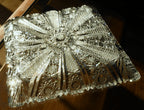 Antique Bohemian Cut Crystal Tray