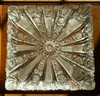 Antique Bohemian Cut Crystal Tray