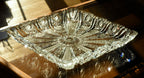 Antique Bohemian Cut Crystal Tray
