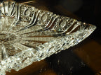 Antique Bohemian Cut Crystal Tray