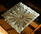 Antique Bohemian Cut Crystal Tray