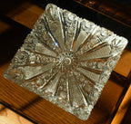 Antique Bohemian Cut Crystal Tray