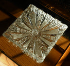 Antique Bohemian Cut Crystal Tray