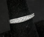 Vintage Sterling Silver Cubic Zirconia Ring - Size 7