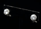 Vintage Cubic Zirconia Sterling Silver Stud Earrings