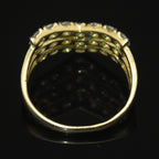 Vintage 14k CZ Chevron Ring - Size 6.25