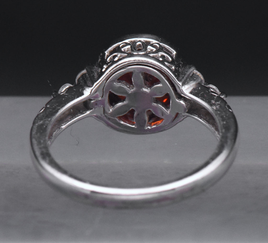 Sterling Silver Interchangeable Gem Ring - Size 7