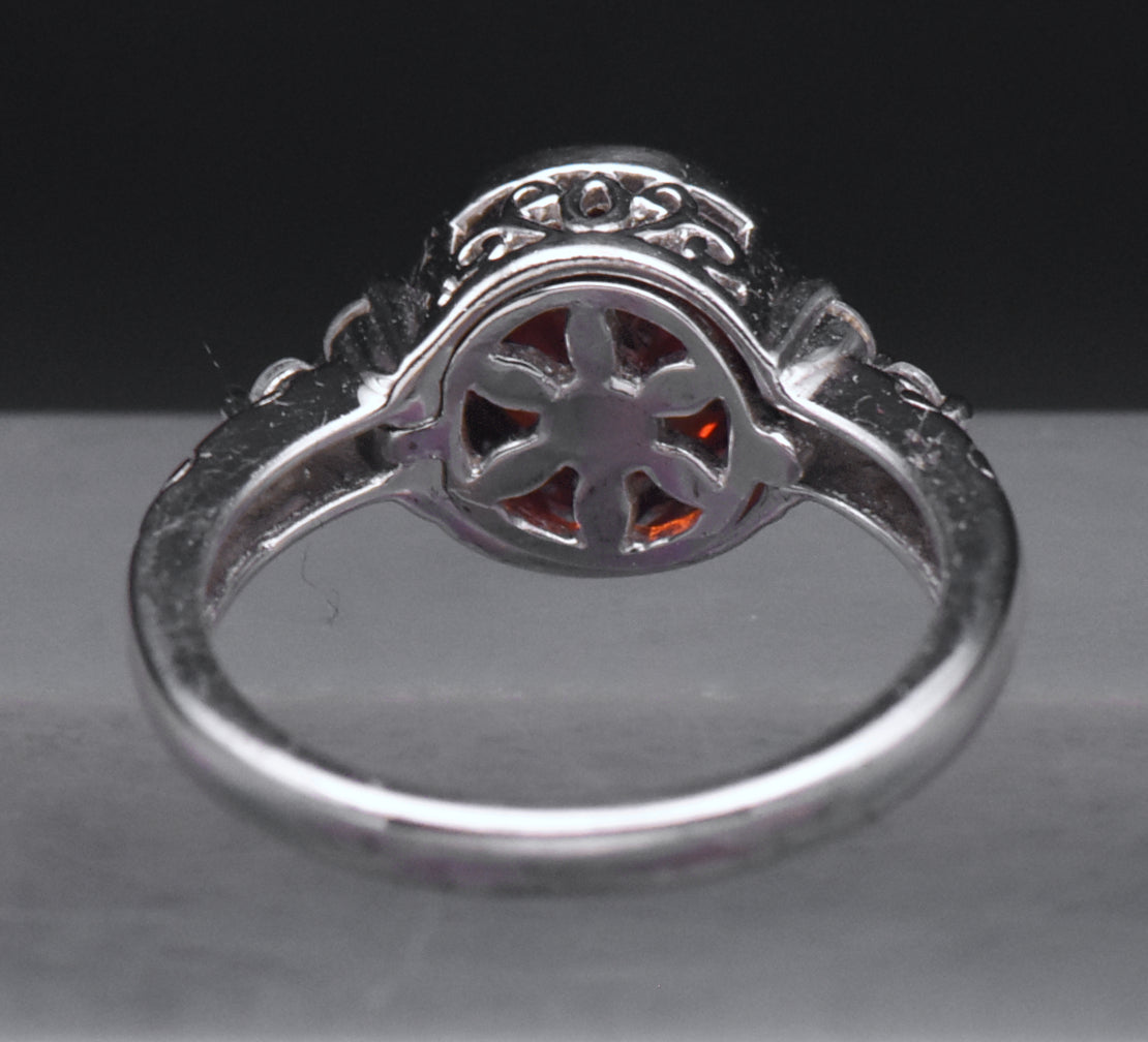 Sterling Silver Interchangeable Gem Ring - Size 7