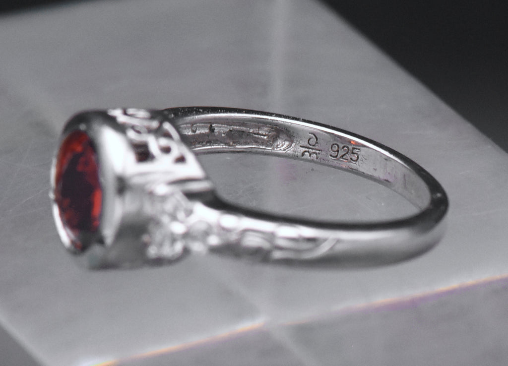 Sterling Silver Interchangeable Gem Ring - Size 7