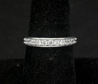 Vintage Sterling Silver Cubic Zirconia Ring - Size 7