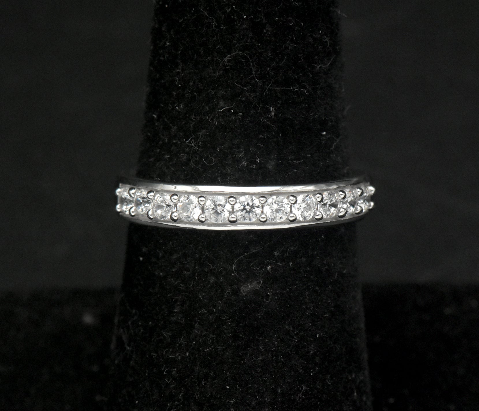 Vintage Sterling Silver Cubic Zirconia Ring - Size 7