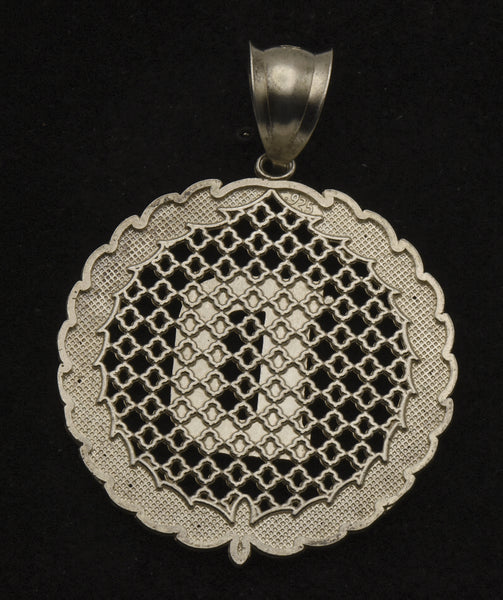 Vintage Sterling Silver "D" Monogram Pendant