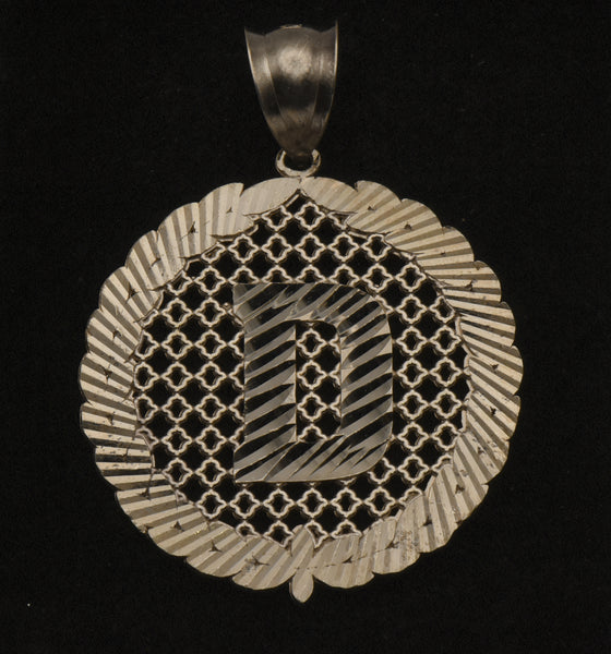 Vintage Sterling Silver "D" Monogram Pendant