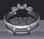 Sterling Silver Cubic Zirconia Double Band - Size 7